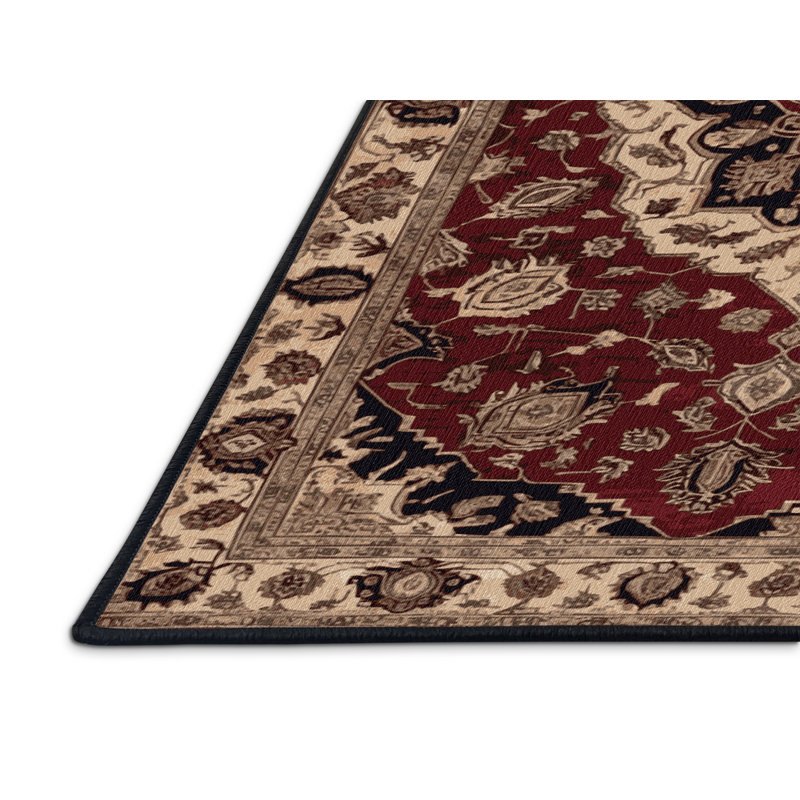 Machine Washable Persian Brown Area Rug