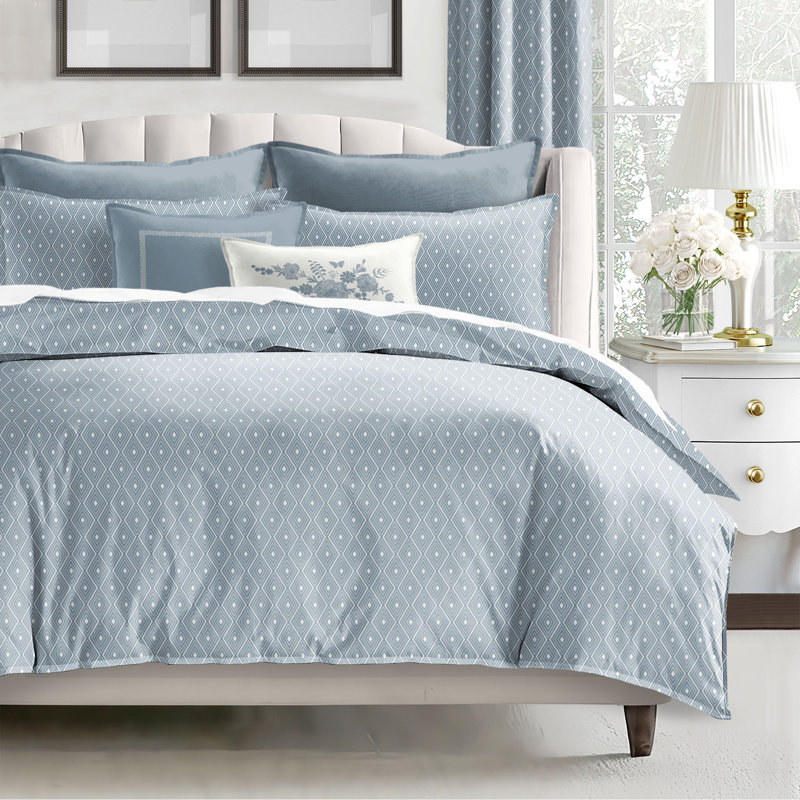 Samuel Diamond Cotton Slub Fabric Bedding Ensemble