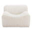 Chaise longue rembourrée 39 po en fausse fourrure et rembourrée