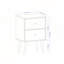 Table de chevet 18 pouces avec 2 tiroirs, naturel et blanc pour chambres à coucher et salons modernes