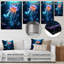Jellyfish Luminescent Beauty I - Décoration murale méduse en métal-1038784821