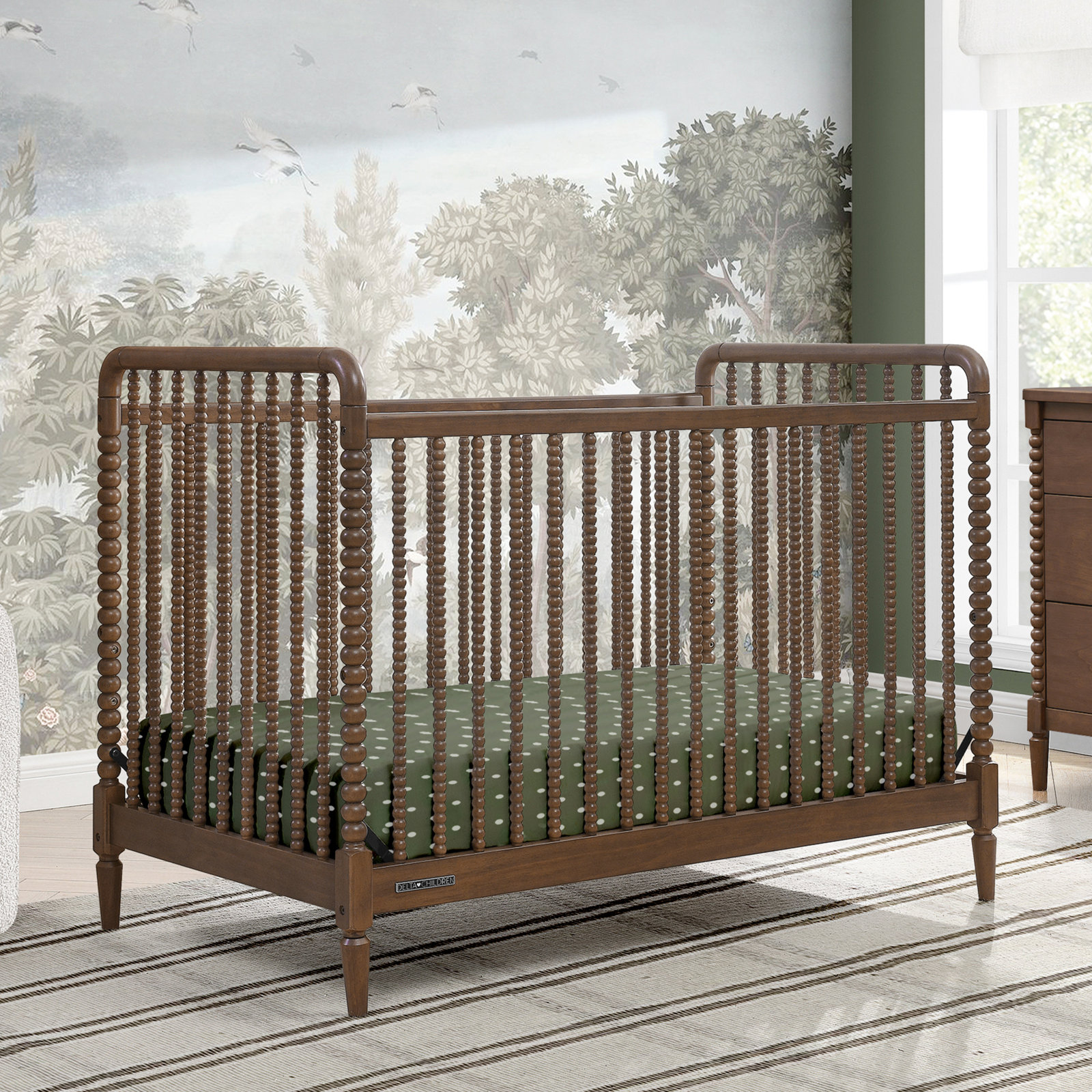 Saint 4-in-1 Convertible Crib, Crib, Teak Brown