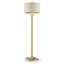 Perspicio Solid Crystal Orb Gold Column Floor Lamp