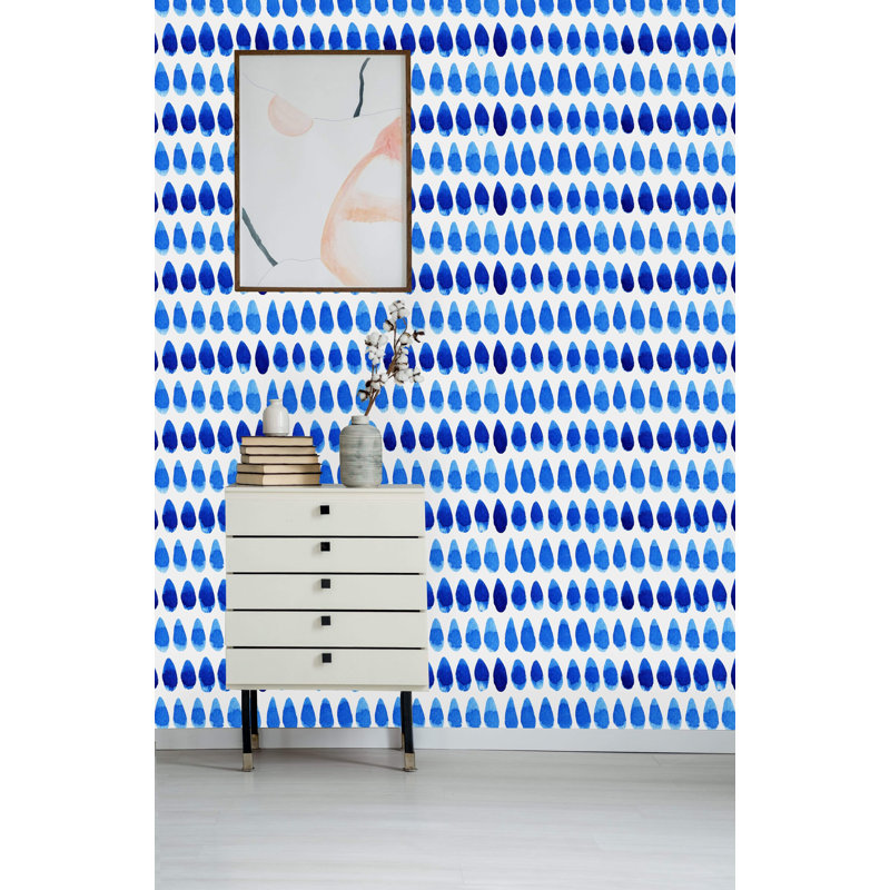 Rouleau de papier peint adhésif Raindrops, 10.42" L x  25" W
