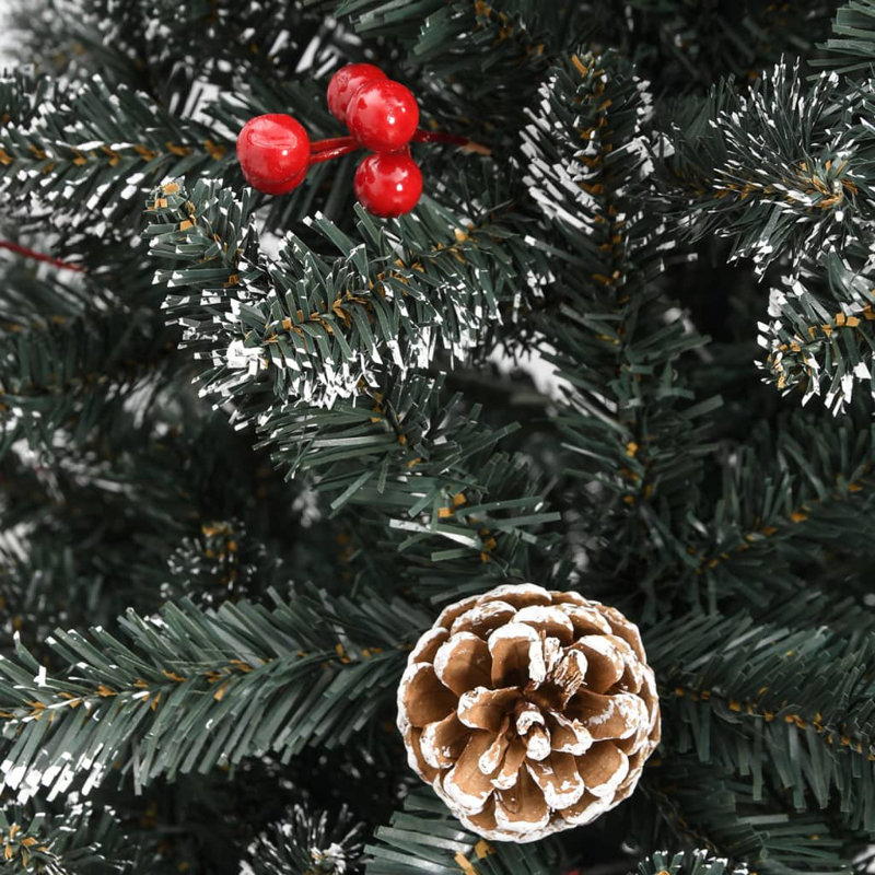 Christmas Tree Decoration Artificial Xmas Tree with Stand Green PVC, Not Pre-Lit, 3.1'