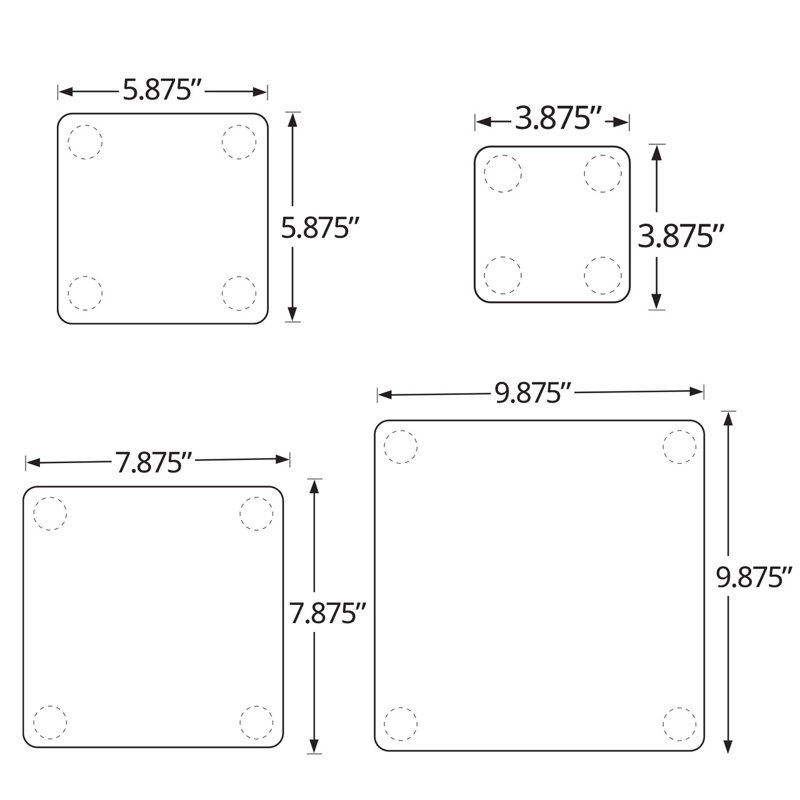 Clear Acrylic Square Riser Set for Countertop Display