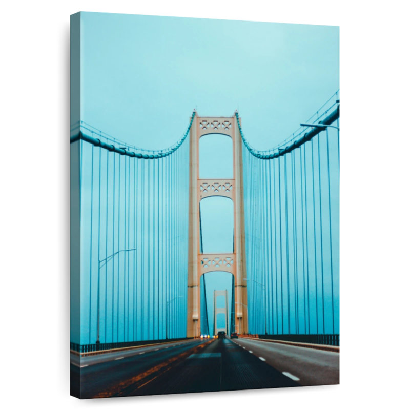 Lilin Blue Mackinac Bridge, H 45 po x l 30 po