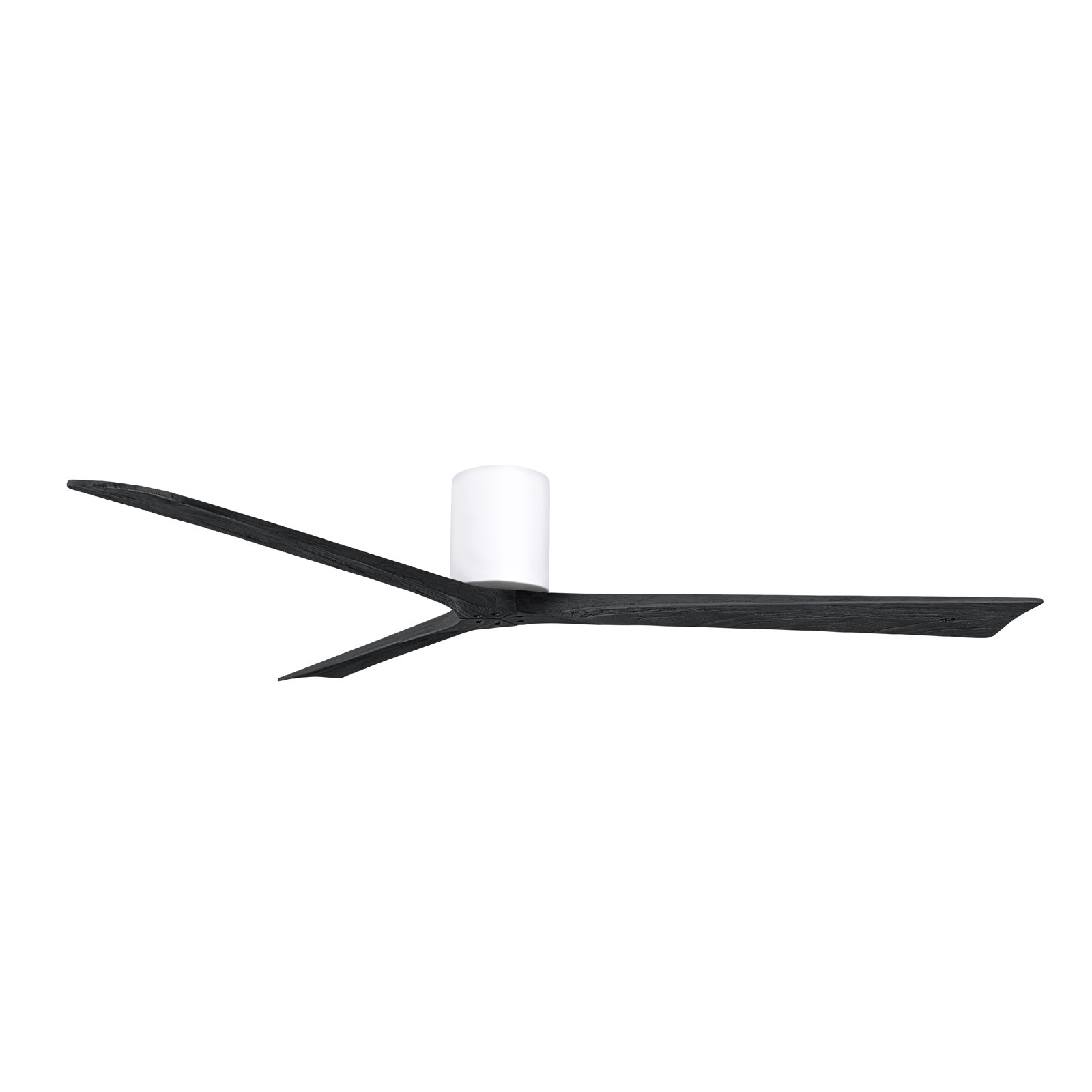 Olivier 3 Blade Ceiling Fan, Gloss White, Matte Black, 72"