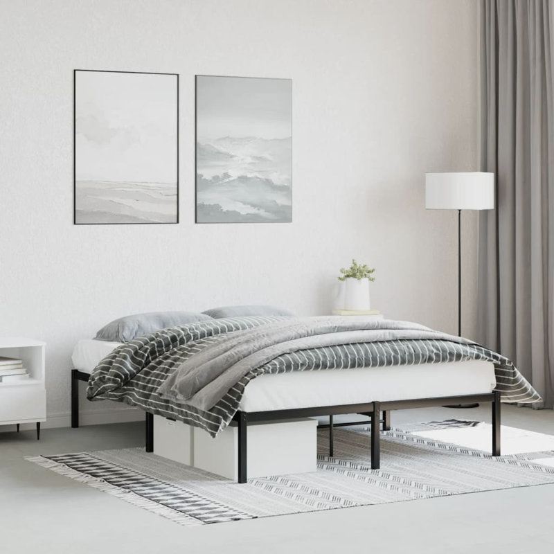 Akenside Bed, Black, Double (4'6)