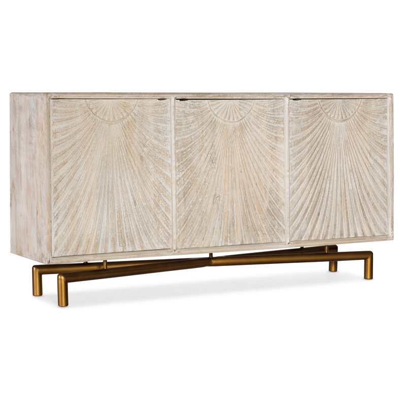 Rustic Light Wood Mango and Iron 69'' Media Console