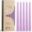 Bougies coniques violet clair - Lot de 12, 25 cm, sans parfum-1113103746