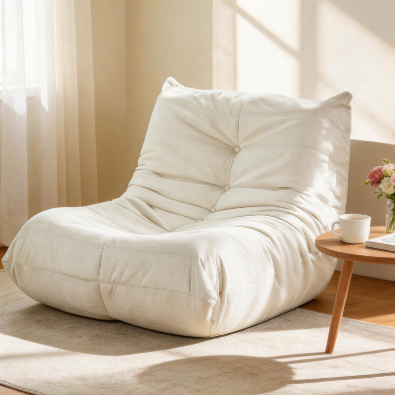 Canapé-fauteuil moderne surdimensionné, sans assemblage, blanc, Blanc