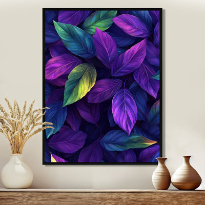 Art mural coloré de feuille vibrante de tien