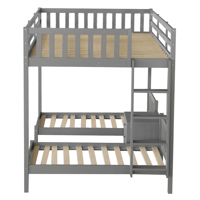 Anisah Bunk Bed with Storage Included with Built-in Ladder Included
