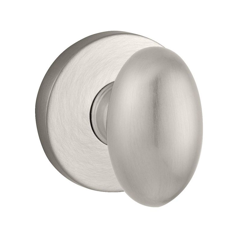 Ellipse Passage Door Knob with Contemporary Round Rose