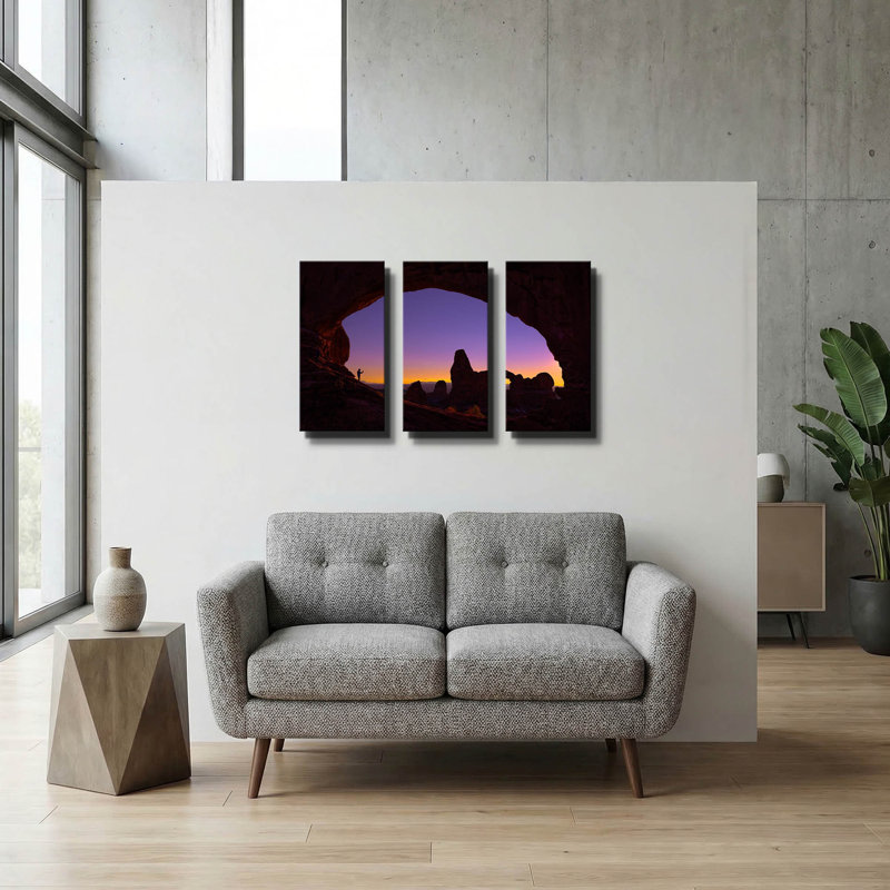 « Témoin des Arches - Parc national des Arches », triptyque mural de Darren White, 91,4 x 61 cm, 78 po x 34 po