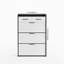 Armoire à chaussures basculante avec tiroirs, organisateur de vestibule moderne au fini blanc et noir