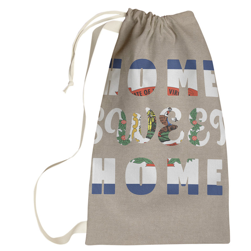 Fabric Laundry Bag with Handles, Large (76.5" H x 29.5" W x 1.5" D), West Virginia