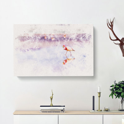 Flamingo Reflection - Wrapped Canvas