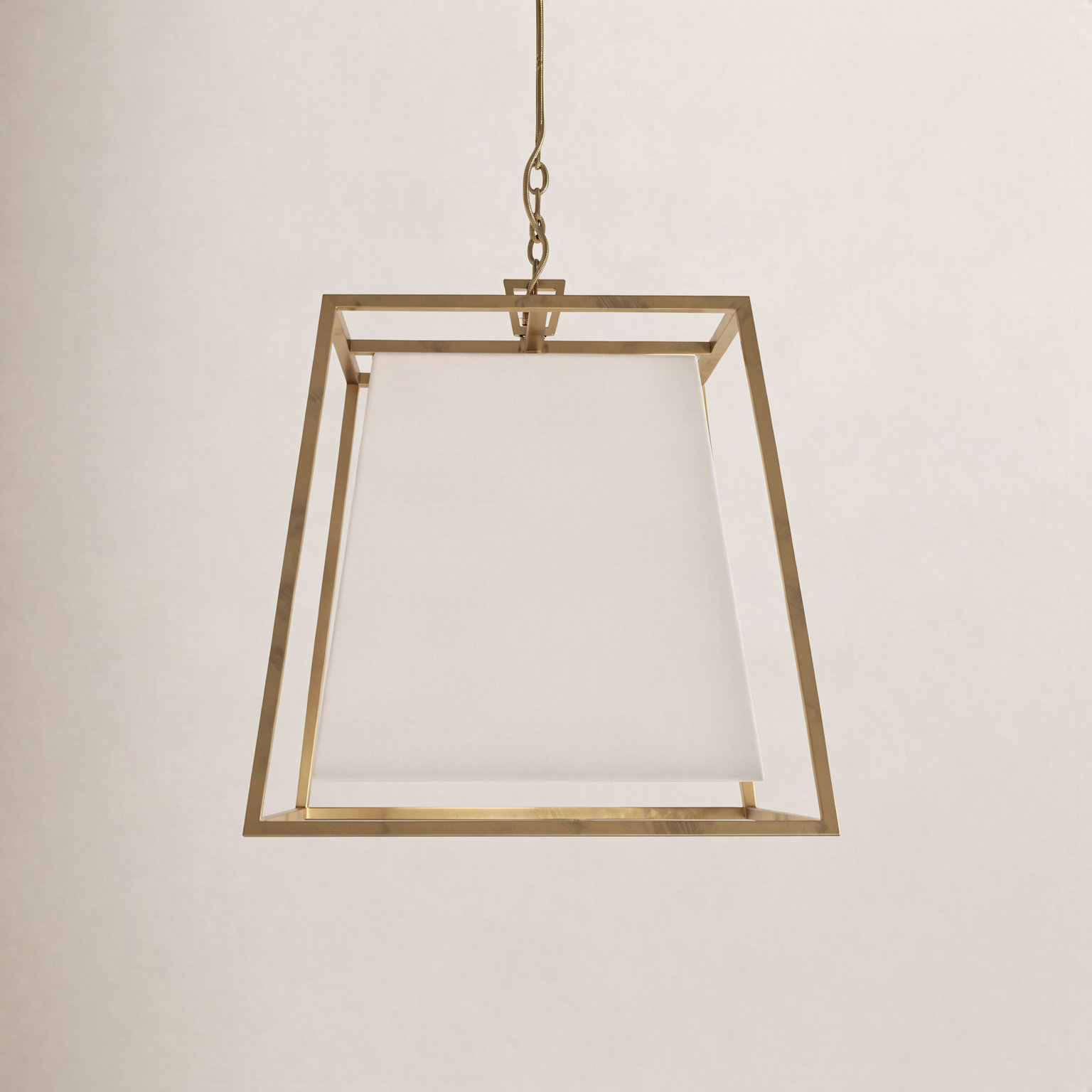 Maximus 6 Light Pendant, Aged Brass, White