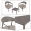 Ensemble de conversation moderne 3 pièces avec coussins confortables et table d'appoint toutes saisons pour l'extérieur et l'intérieur-9288982