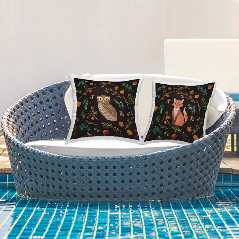 Floral Outdoor Throw Pillow