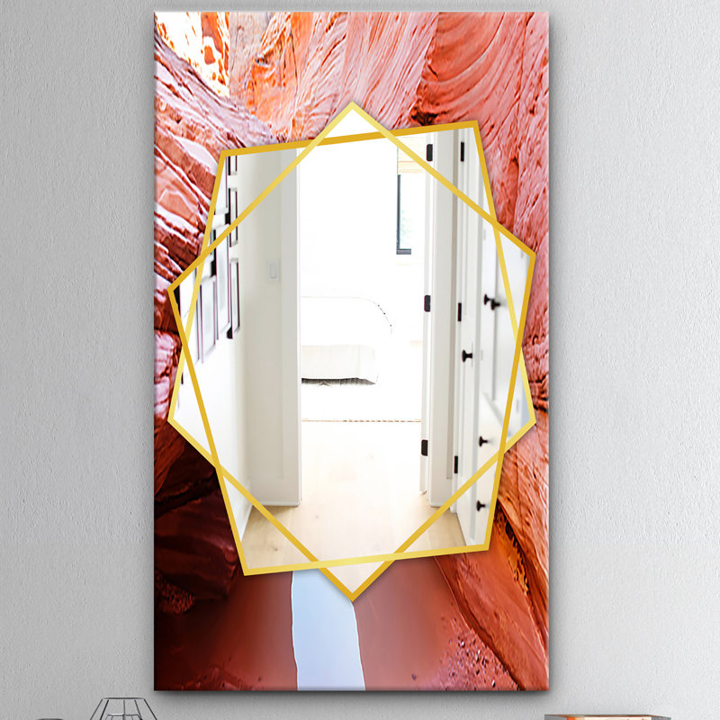 Miroir d'appoint, H 24 po x l 32 po, Abstrait 3