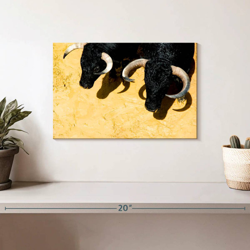 Fighting Bulls, 8" H x 12" W