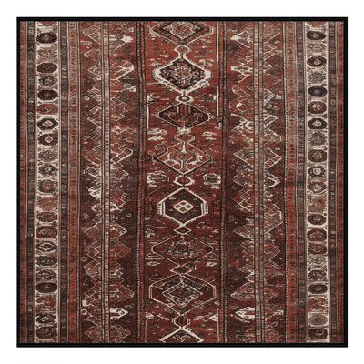 Machine Washable Persian Black Area Rug