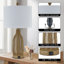 Lampe de table en métal et corde en métal 24,5 "pour salon et chambre à coucher