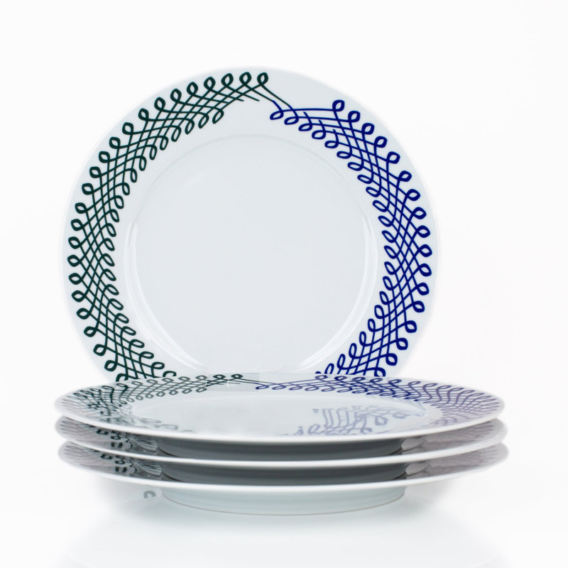 Ribbon Handmade Porcelain Dinner Plate