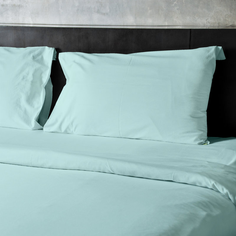 Ensemble de draps en microfibre Luxury Hotel Comfort, Turquoise, Ensemble de drap pour lit très grand avec drap-ho