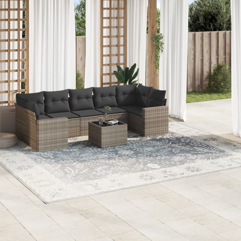 Vidaxl Garden Sofa Set Grey
