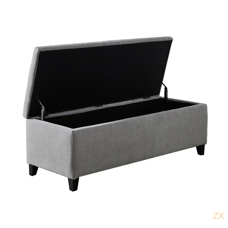 Banc de rangement capitonné à fermeture douce