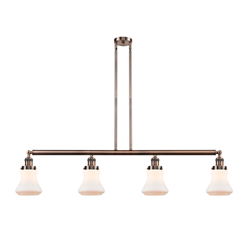 Edda 4 - Light Kitchen Island Pendant, Polished Nickel, Matte White, LED-Compatible