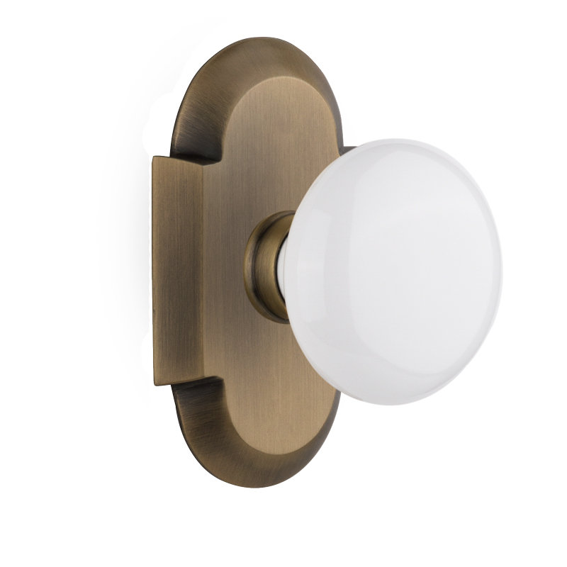 Cottage Plate with White Porcelain Door Knob Nostalgic Warehouse 