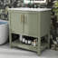 Meuble-lavabo de 30 po avec lavabo en céramique, solution de rangement polyvalente pour les petits espaces de salle de bain-631801099