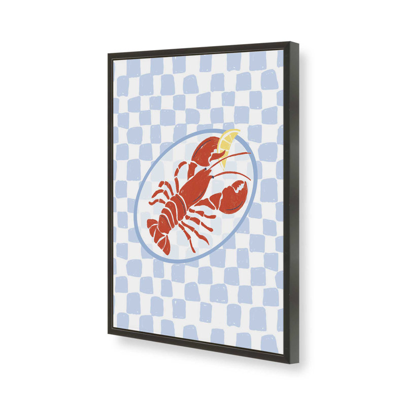 «Fresh Lobster I» par Garima Dhawan, reproduction d'art sur toile, H 16 po x l 12 po, Noir