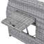 Ensemble de mobilier d'extérieur Ensemble de meubles de patio en rotin avec table ajustable