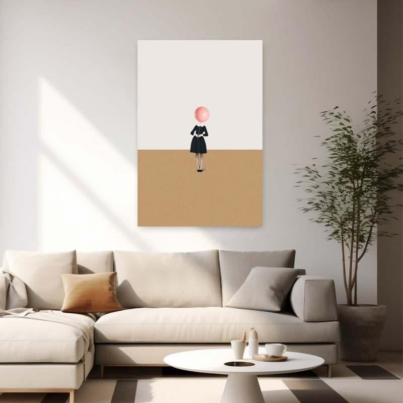 Art contemporain, art abstrait surréel, H 60 po x l 40 po