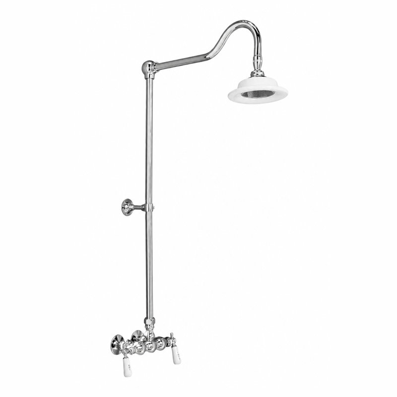 Exposed Shower System with Lever Handles, Chrome