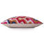Coussin en velours géométrique fait à la main - coussin rose et doré 20 po x 20 po