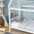Lit maison avec tête et pied de lit-346513610