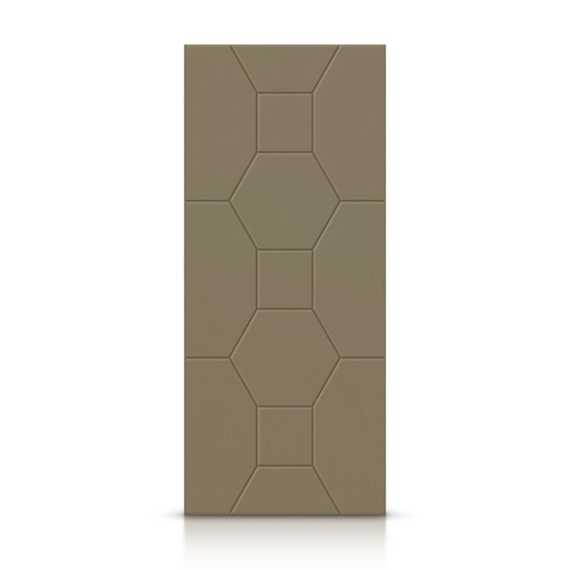 Porte standard à panneaux en bois, Vert olive, 30 po x 96 po