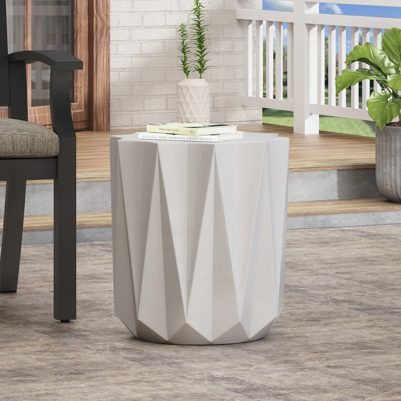 Outdoor Concrete Side Table