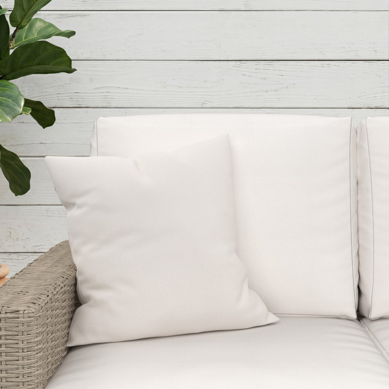 Coussin décoratif intérieur / extérieur Gabi, Square 18", Blanc