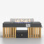 Table de foyer d'extérieur rectangulaire de 47,2 pouces avec tiroir de rangement pour terrasse