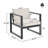 NAVAN OUTDOOR PATIO CLUB CHAIR, SET OF 2, BLACK FRAME WITH BEIGE CUSHION-155832320