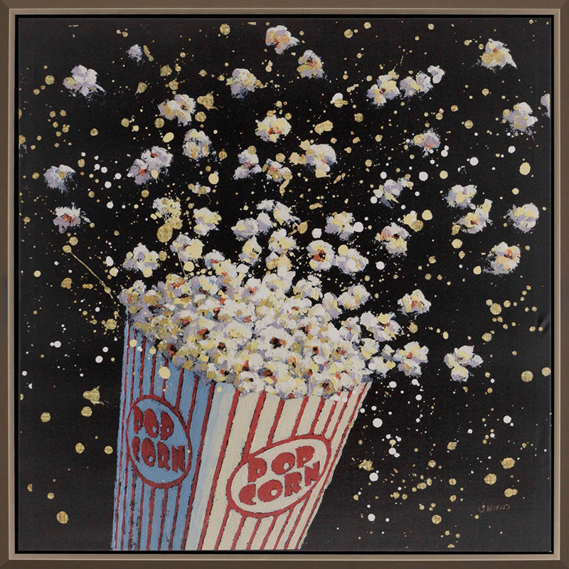 Cinéma Pop par Wiens - Peinture sur papier avec cadre flottant