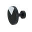 Spectra large round knob in Matte Black finish with Bright White